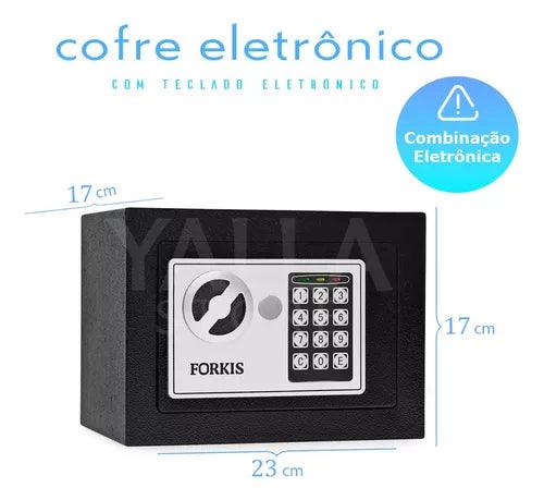 Cofre Digital Eletrônico para Armas com Senha e Chave