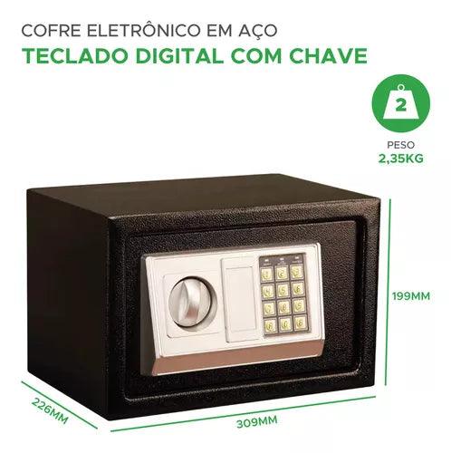 Cofre Eletrônico Com Senha/chave Aço