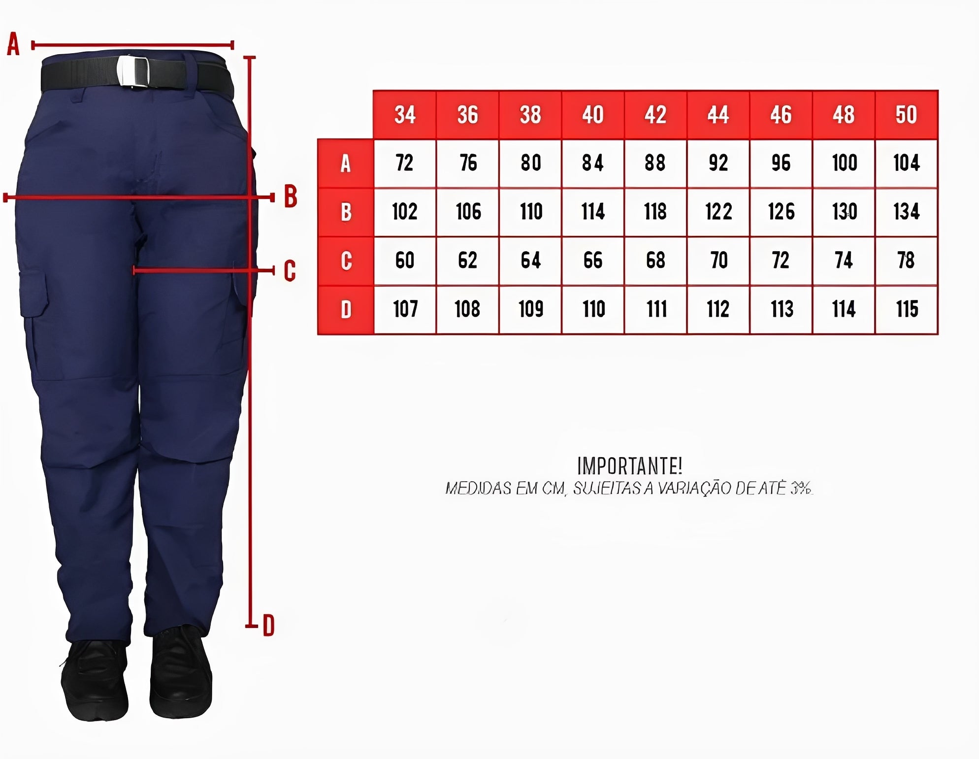 Calça Tática Feminina Combat® - Preta