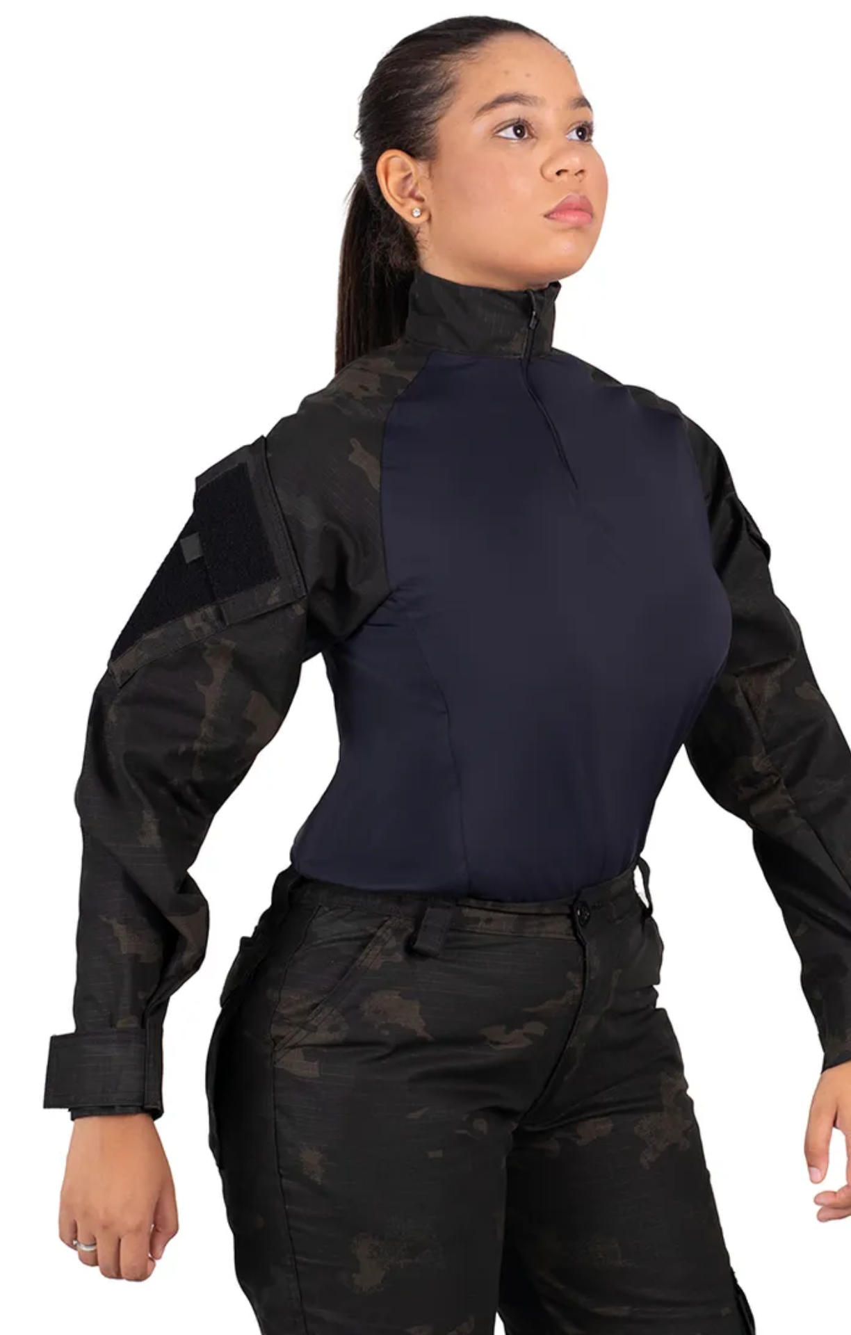 Combat Shirt Feminina Military - Multicam Black