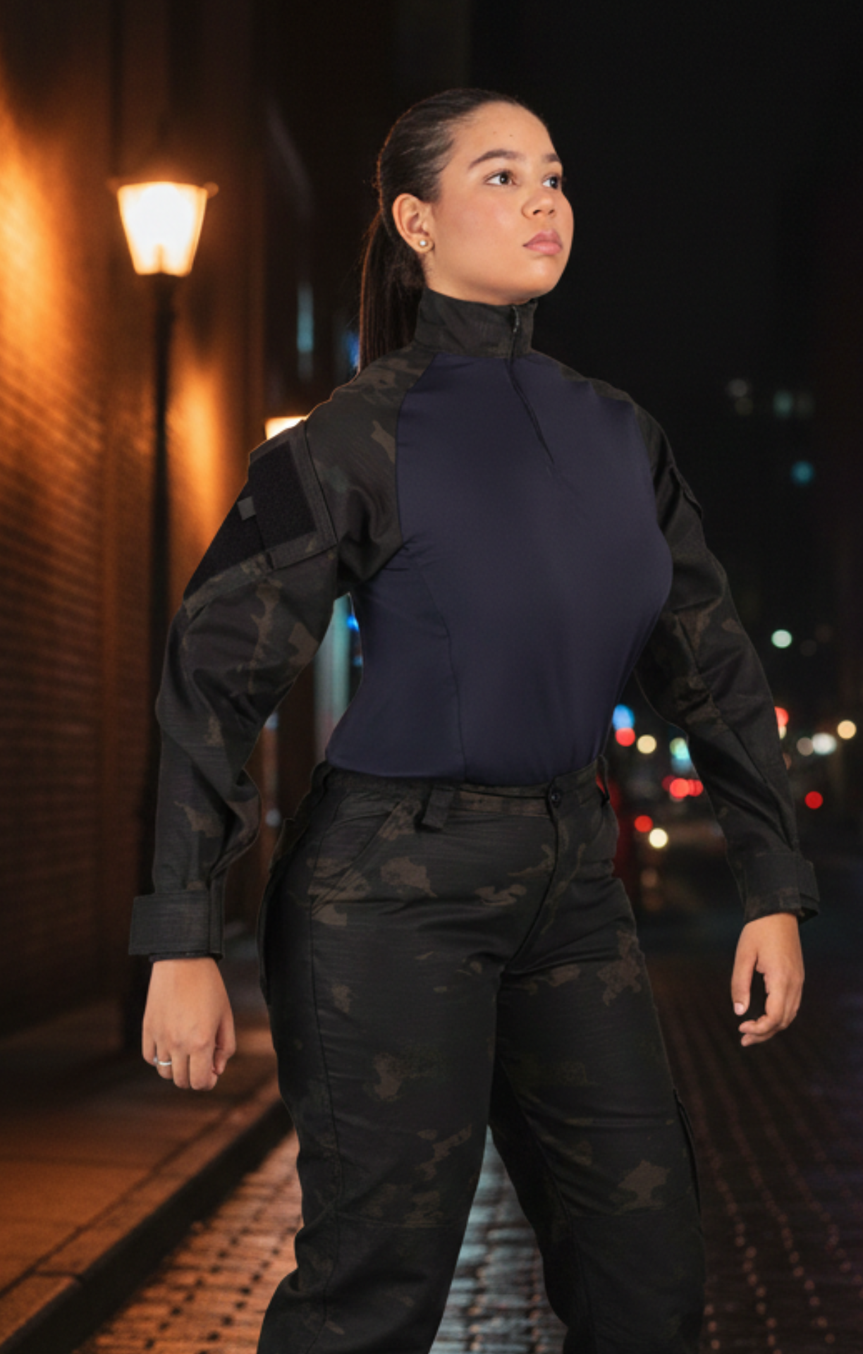 Combat Shirt Feminina Military - Multicam Black