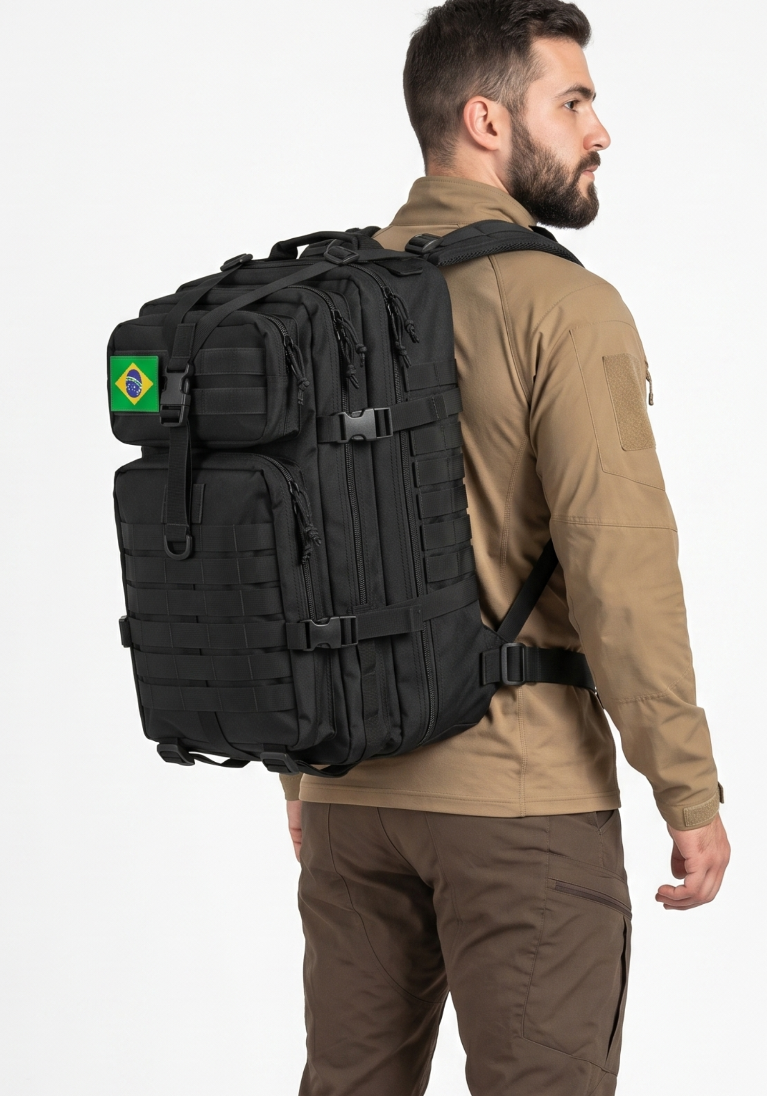 Mochila Tática Outdoor 50 Litros - Preta