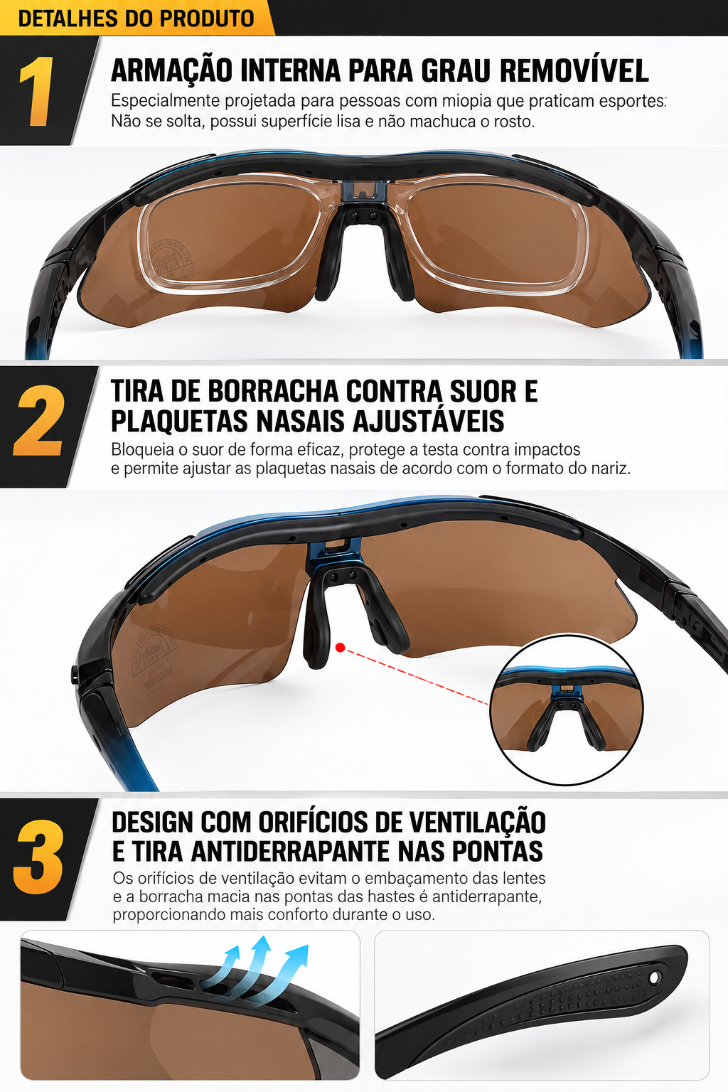 Óculos Táticos Profissionais Polarizados com Lentes Intercambiáveis - 5 Opções de Lentes Inclusas
