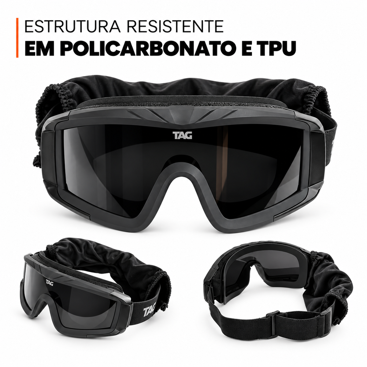 Óculos Tático Volcano - 3 Lentes Inclusas