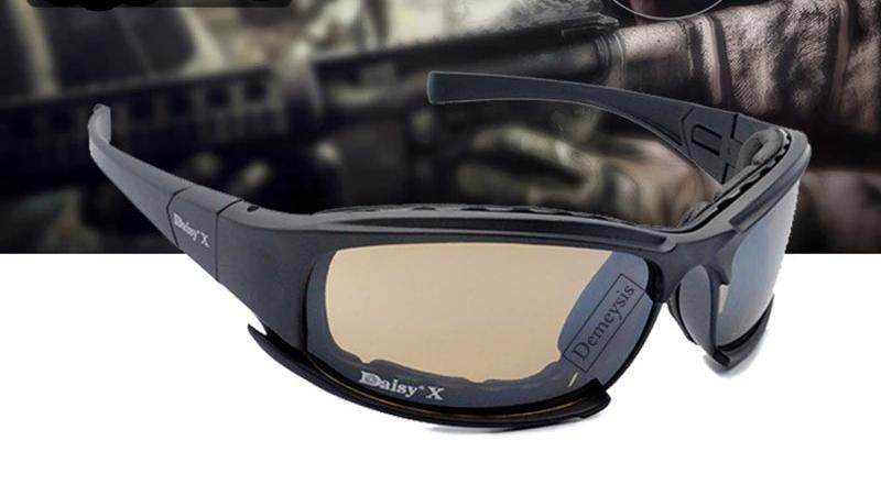Óculos Táticos Polarizados com Lentes Intercambiáveis Deisy X ® - 3 Opções de Lentes Inclusas