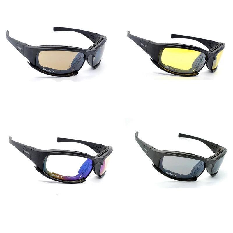 Óculos Táticos Polarizados com Lentes Intercambiáveis Deisy X ® - 3 Opções de Lentes Inclusas