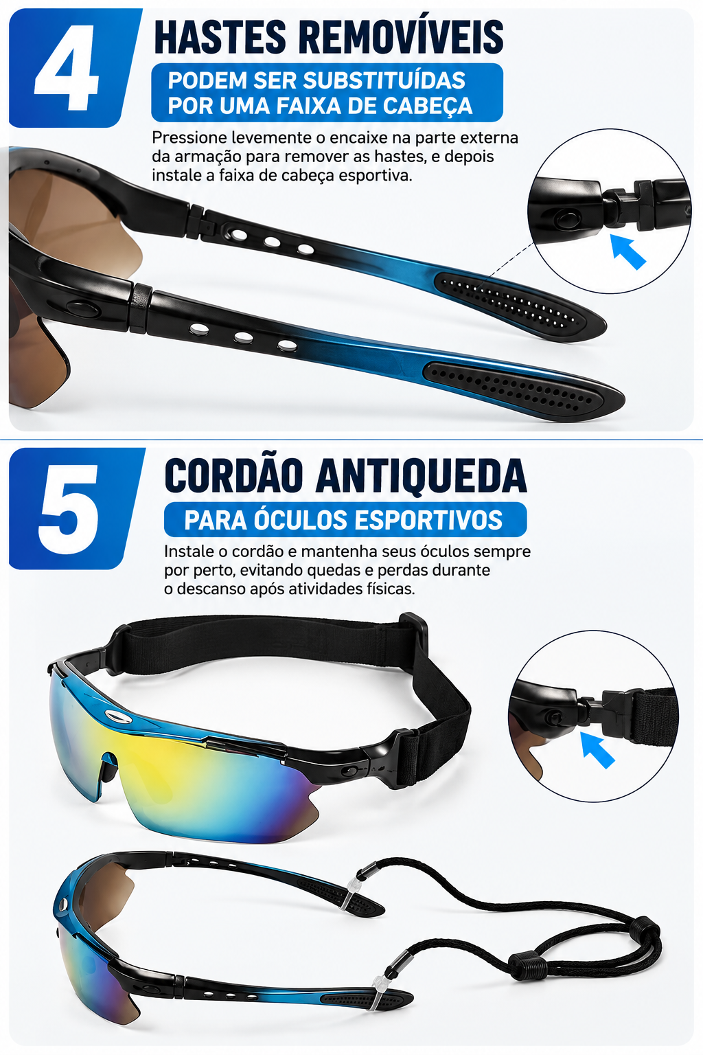 Óculos Táticos Profissionais Polarizados com Lentes Intercambiáveis - 5 Opções de Lentes Inclusas