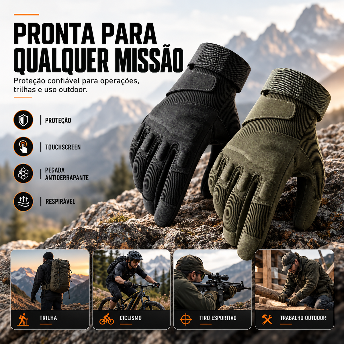 Luva Tática Combat