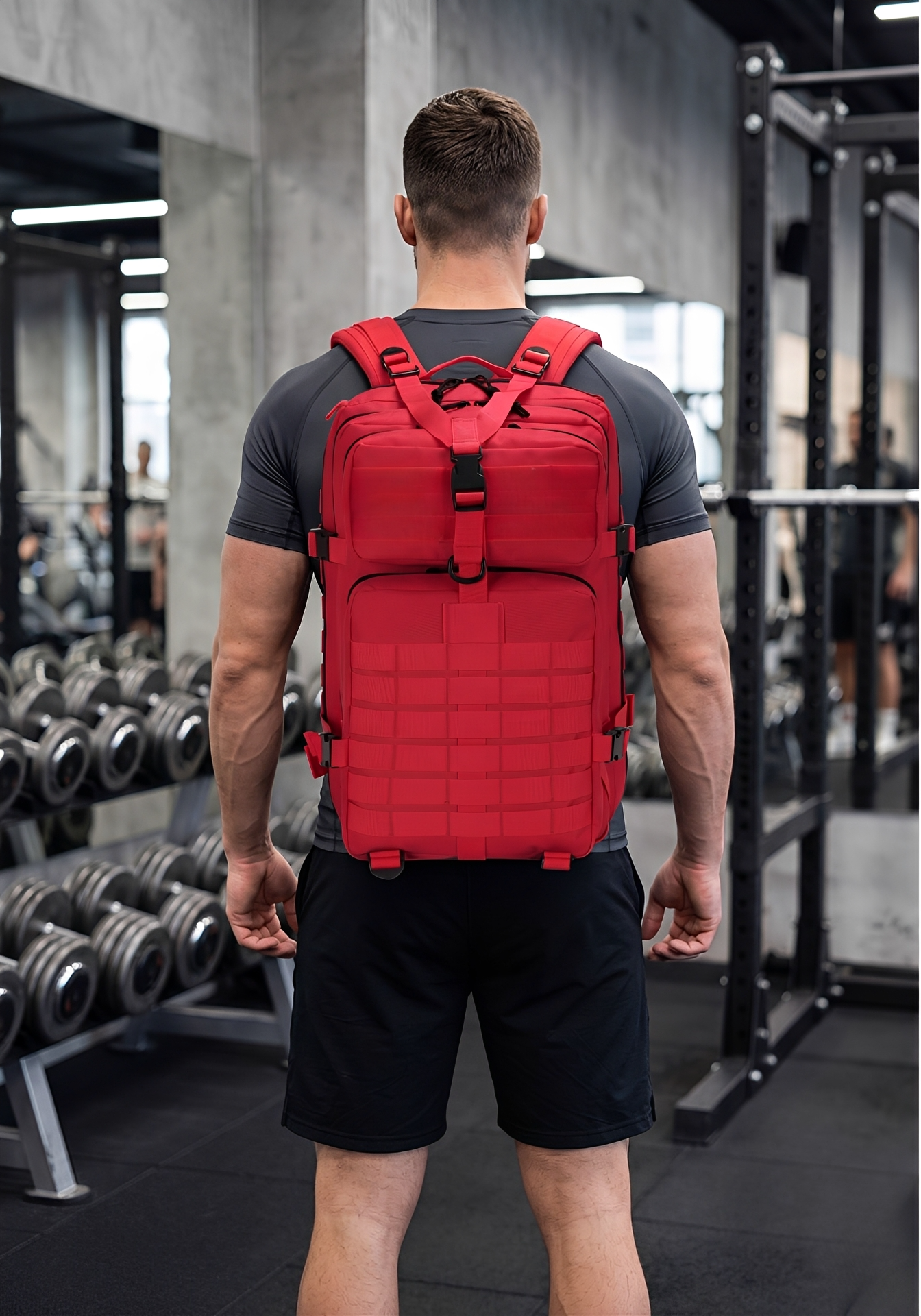 Mochila Tática Outdoor 50 Litros - Vermelha