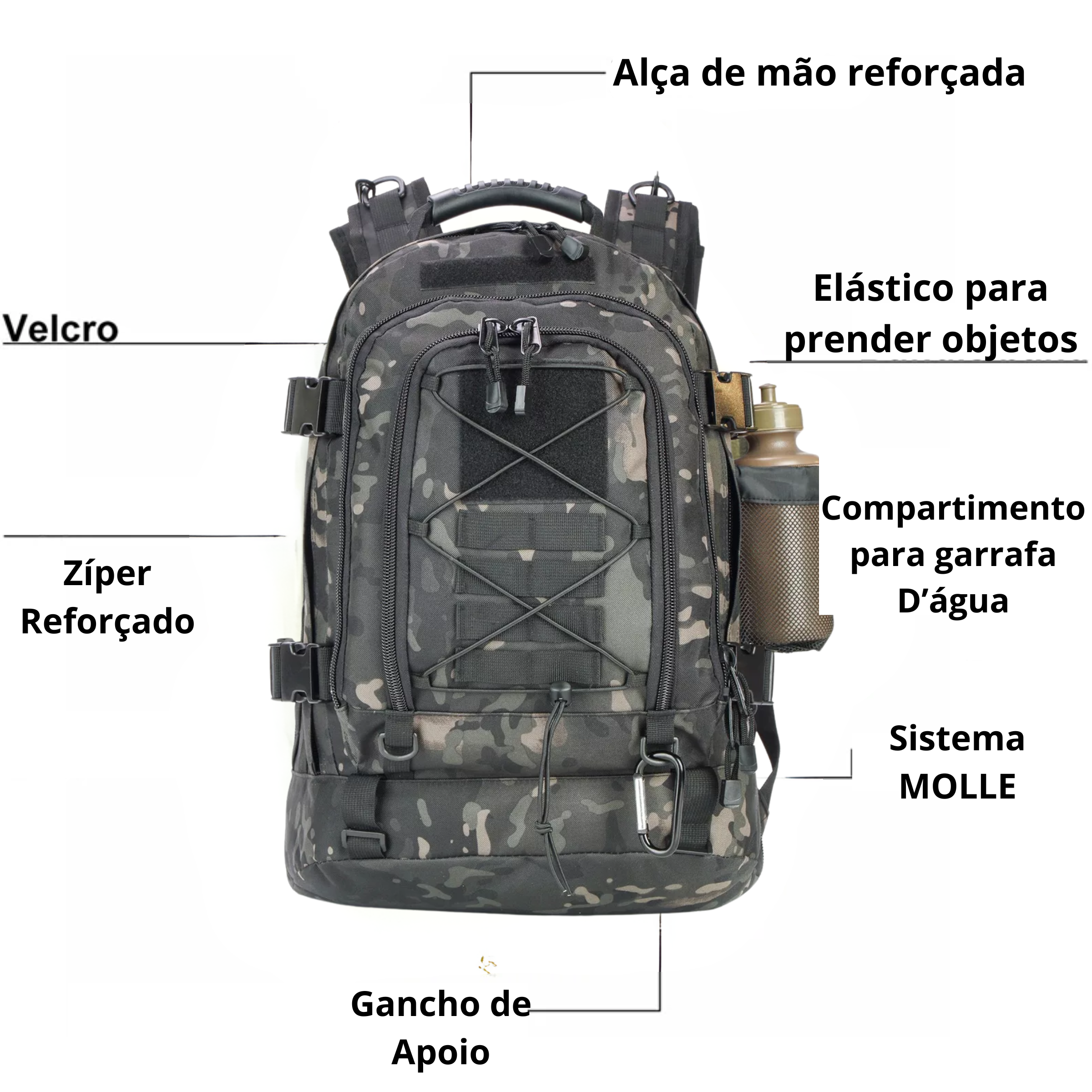Mochila 40L > 60L Combat® - Camuflada