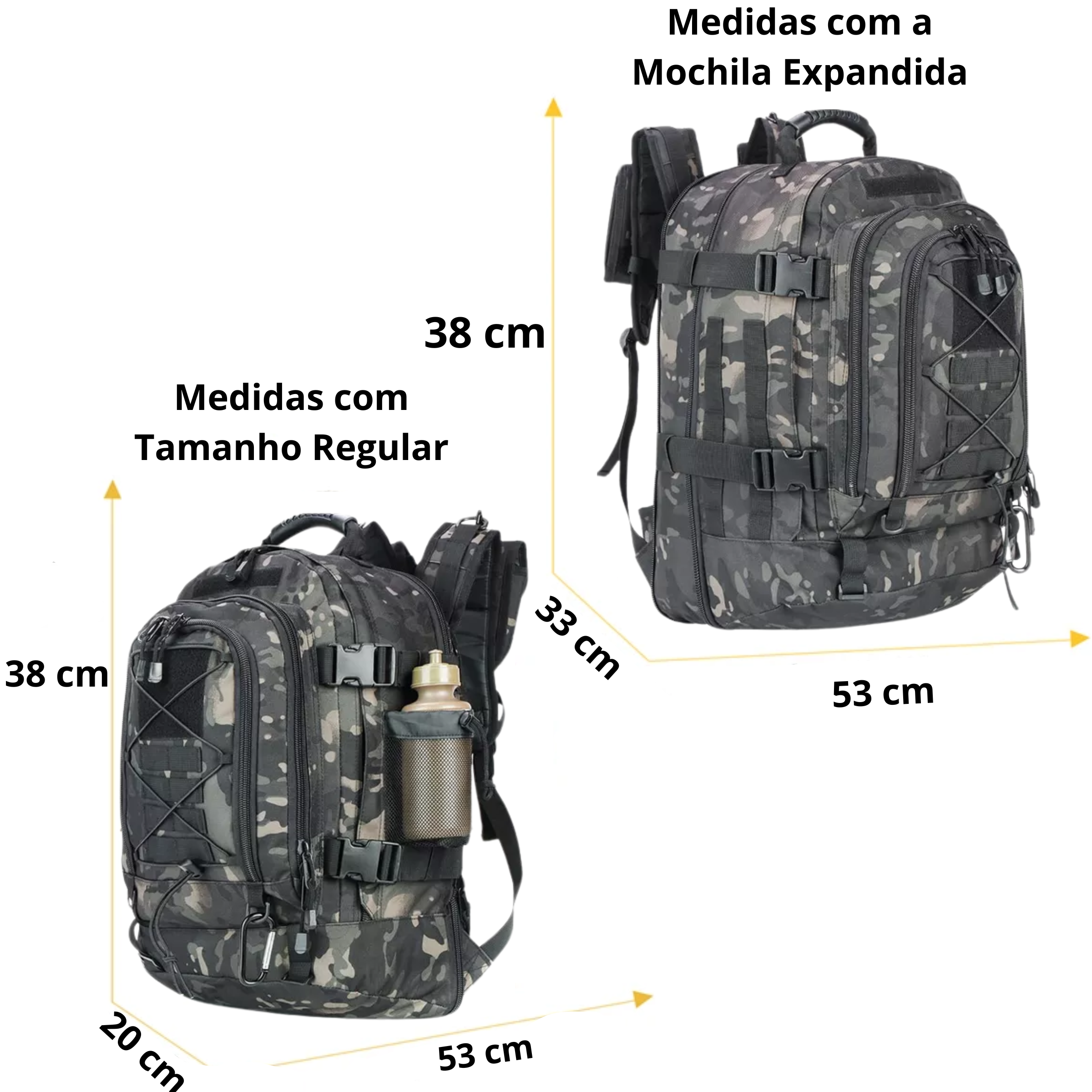 Mochila 40L > 60L Combat® - Camuflada