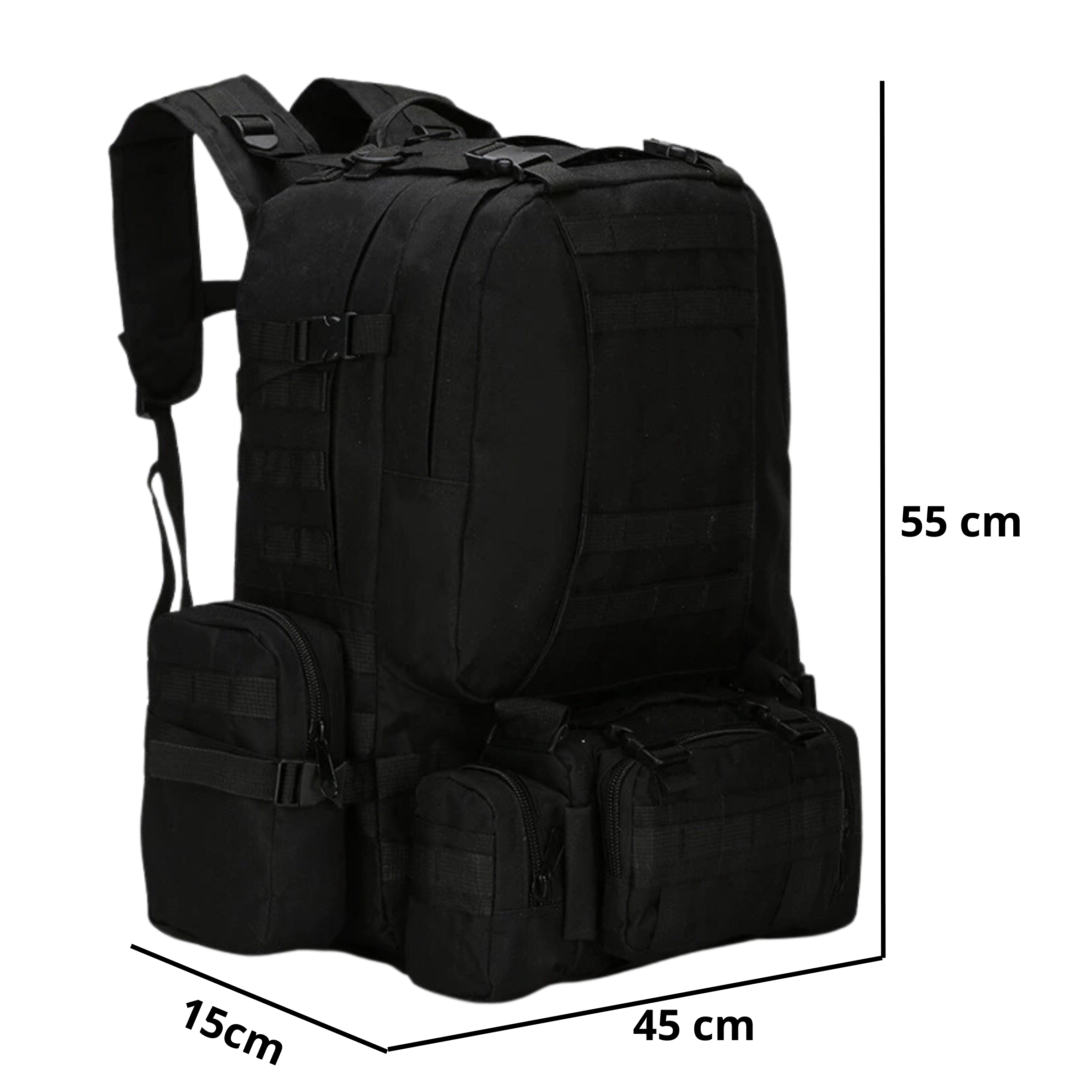Mochila Militar Armor 65 Litros - Preta