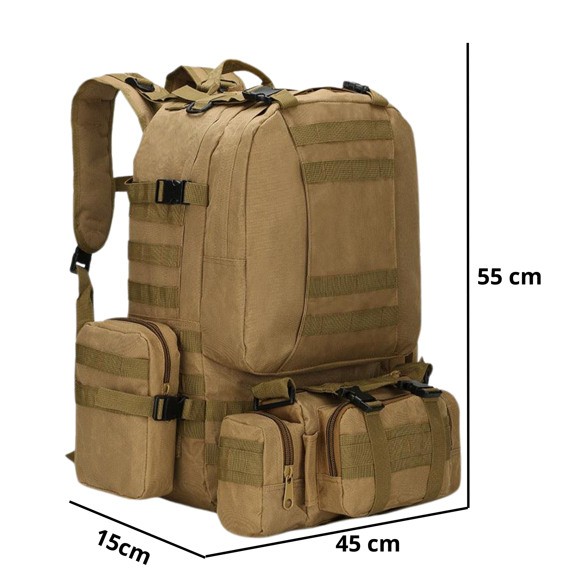 Mochila Militar Armor 65 Litros - Cáqui