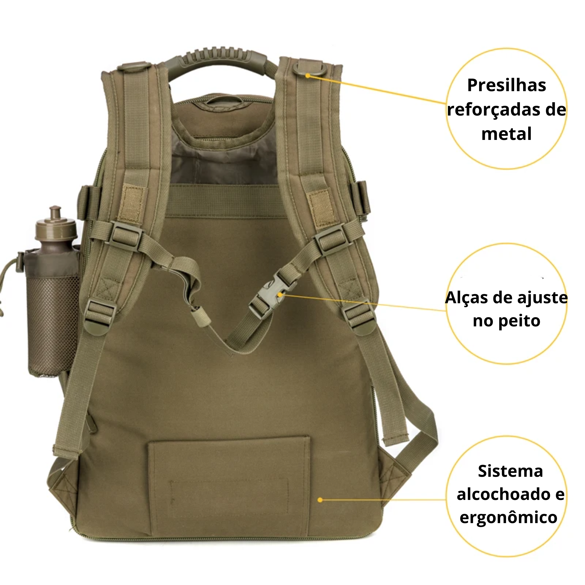 Mochila 40L > 60L Combat® - Cáqui