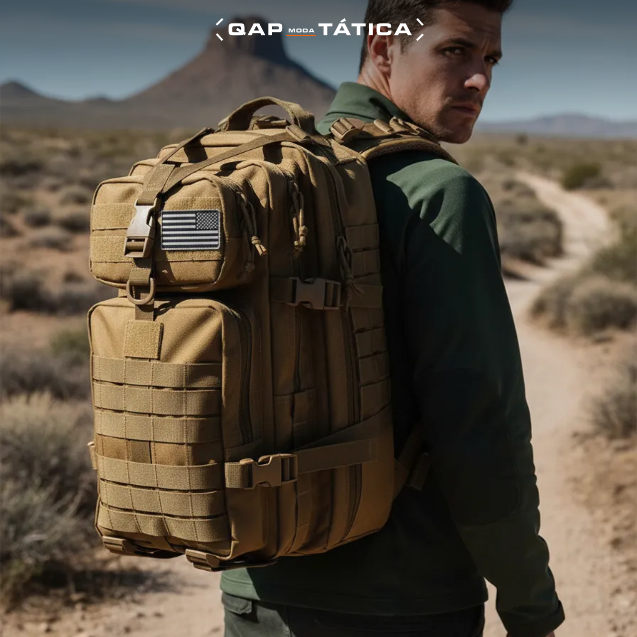 Mochila Tática 50 Litros Outdoor® - Cáqui