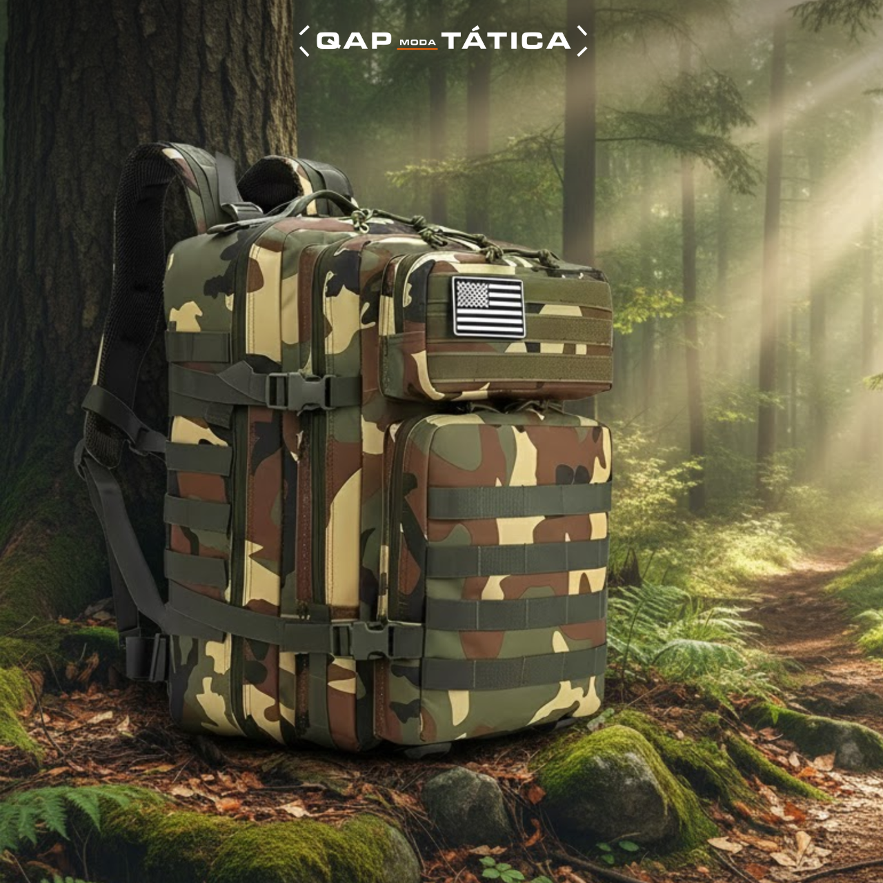 Mochila Tática 50 Litros Outdoor® - Camuflada Army
