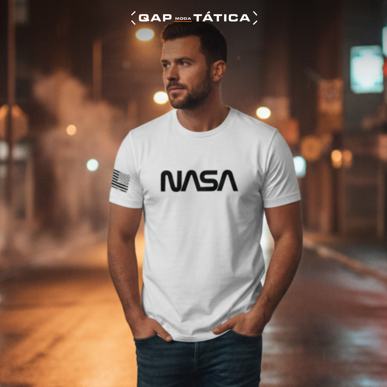 Camiseta 100% Algodão - Nasa