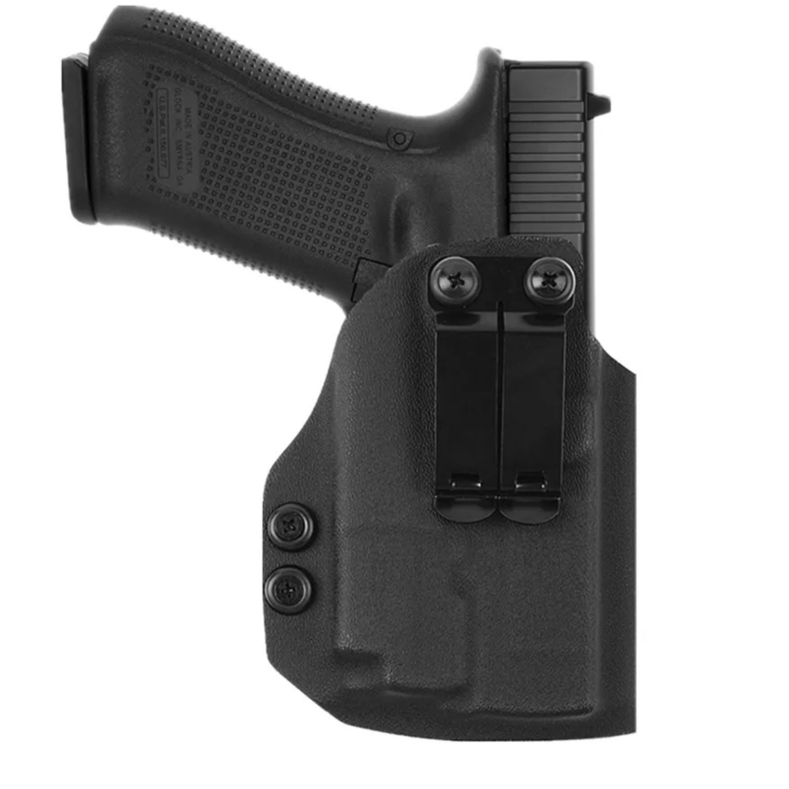 Coldre Velado Kydex Premium para Glock G17, G19, G19X, G25 e G45 com Lanterna - Destro