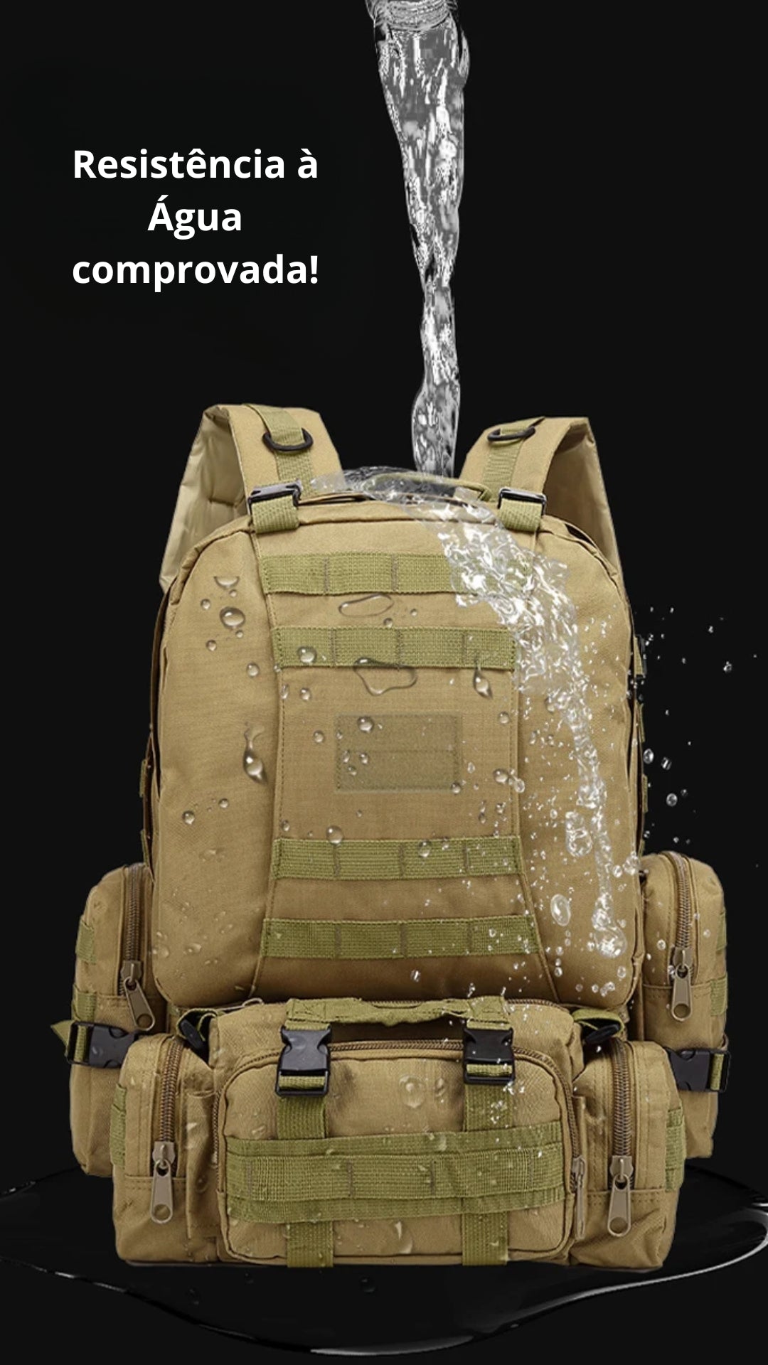 Mochila Militar Armor 65 Litros - Cáqui