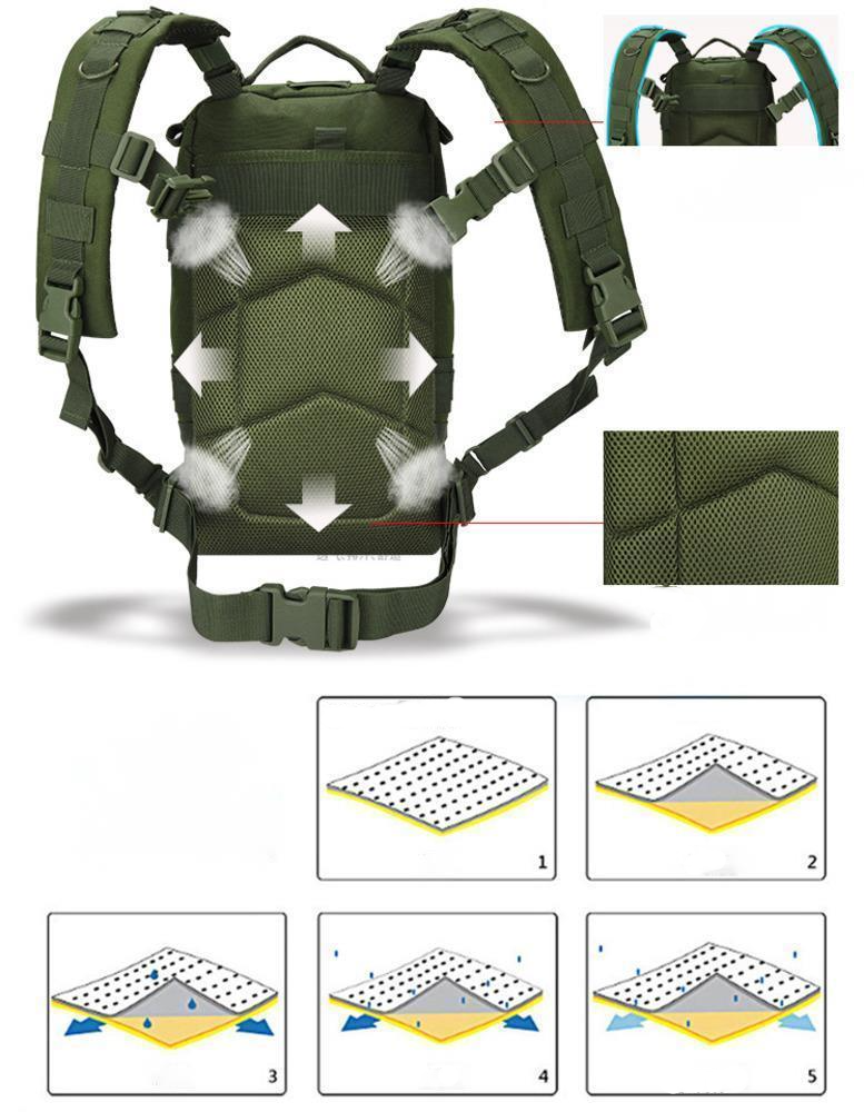 Mochila Tática 30 Litros Outdoor® - Verde Militar