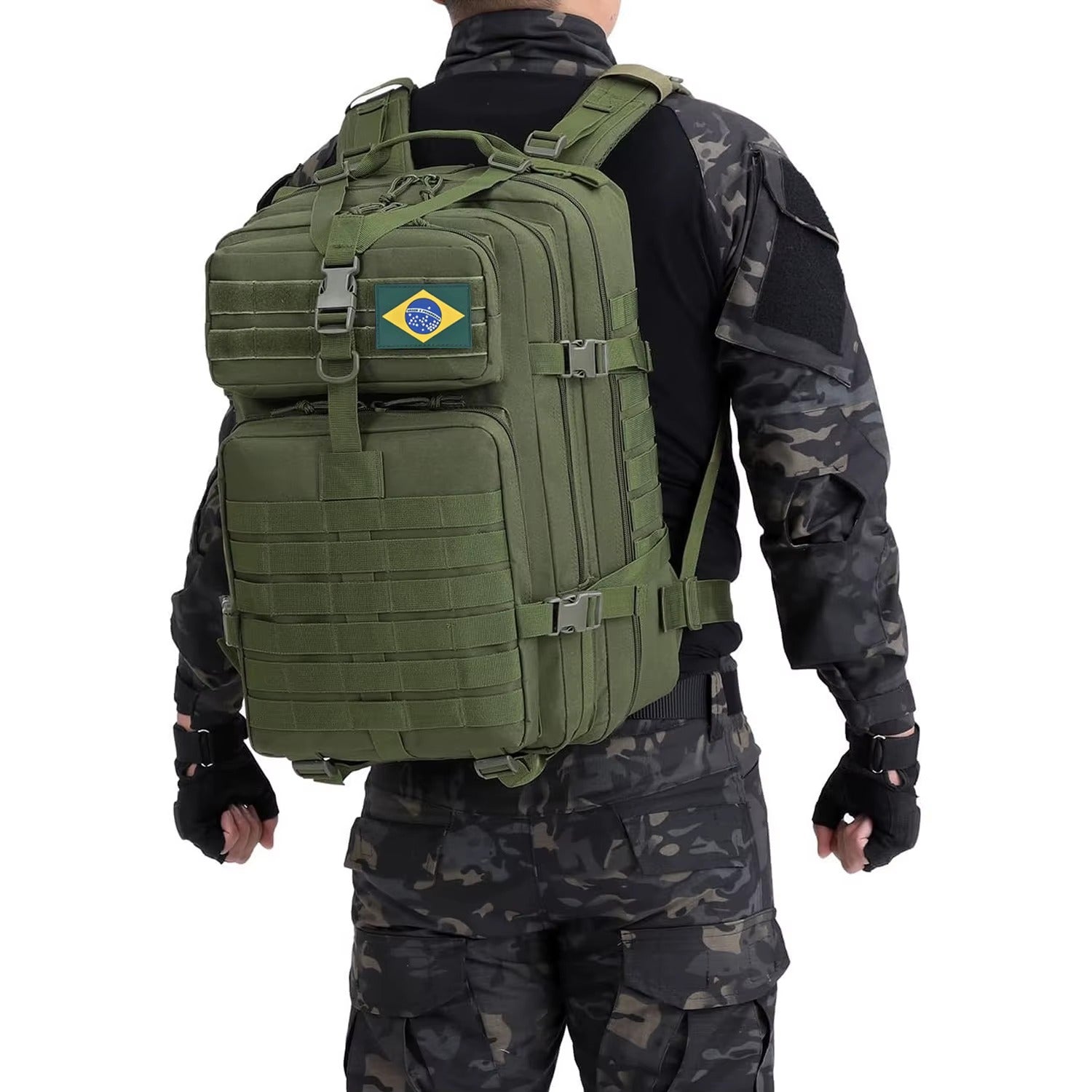 Mochila Tática 50 Litros Outdoor® - Verde Militar