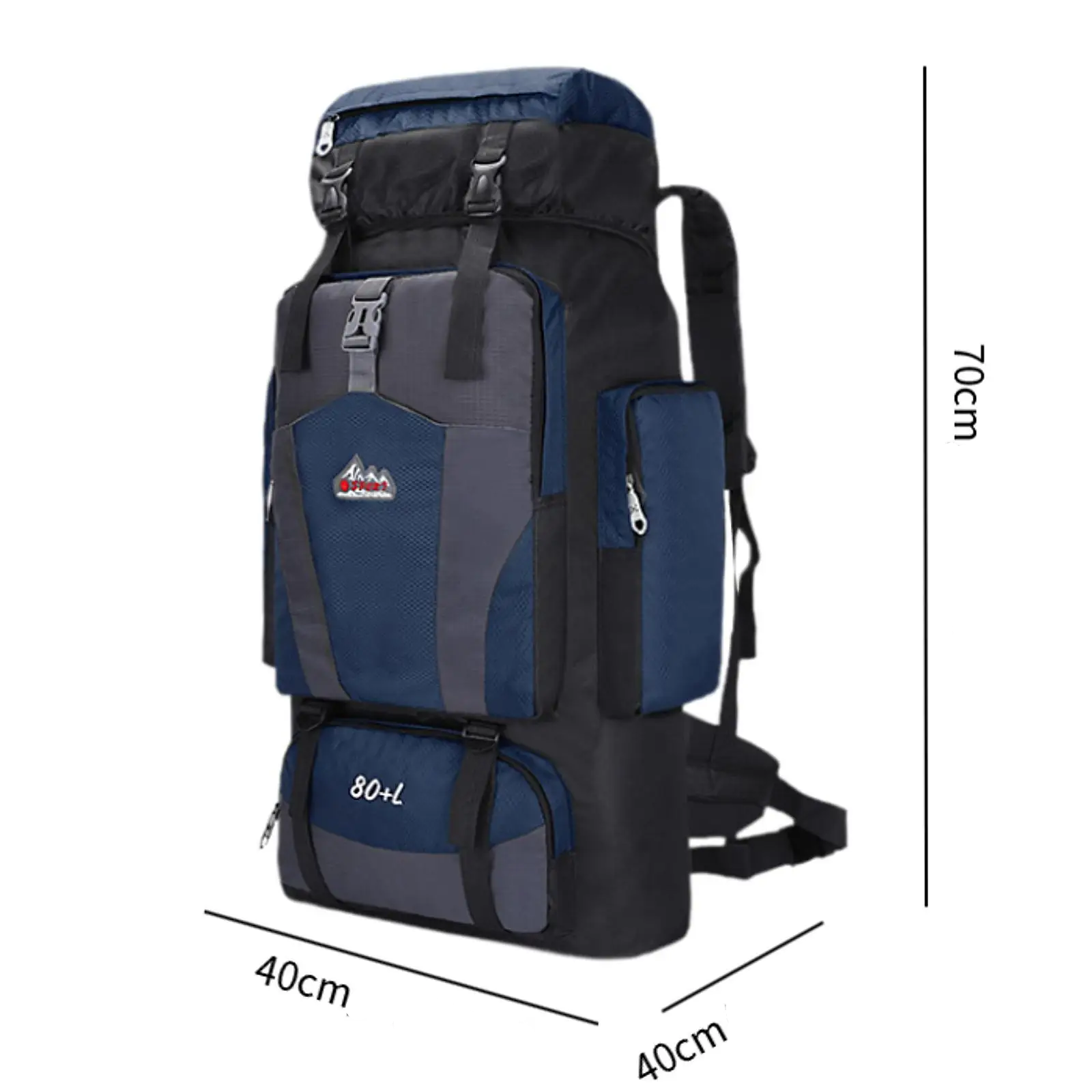 Mochila Trilha e Camping 80 Litros - Azul/Cinza