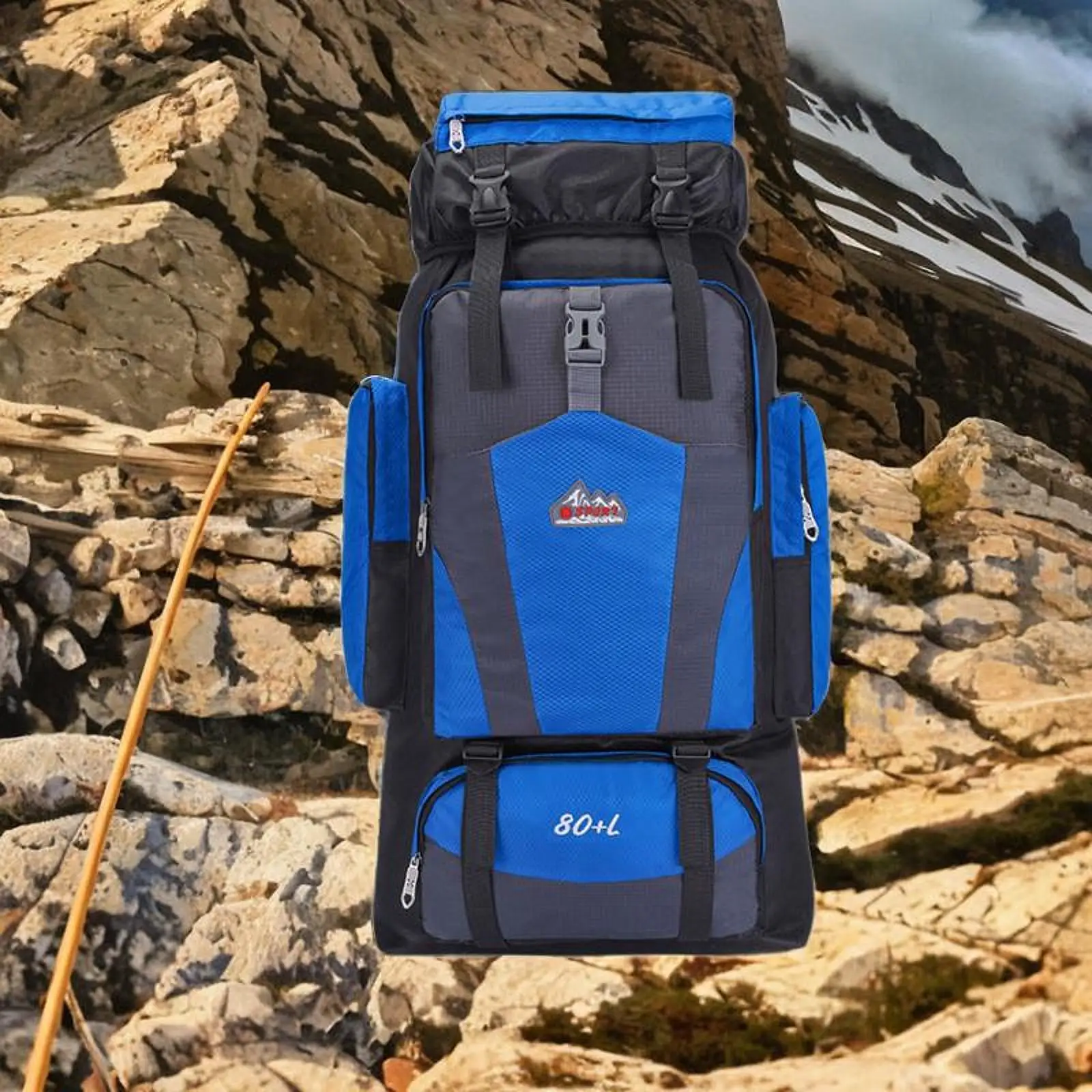 Mochila Trilha e Camping 80 Litros - Azul