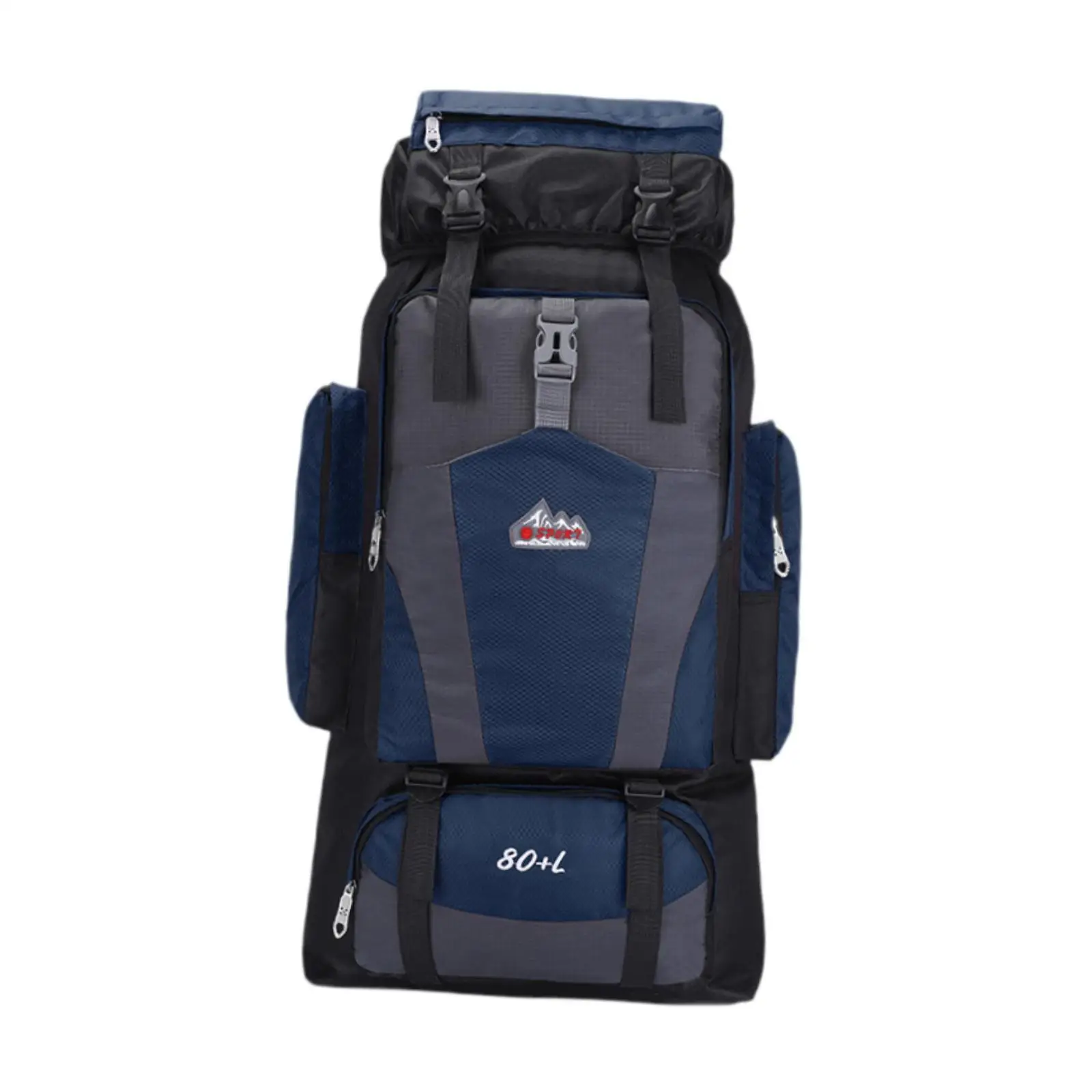 Mochila Trilha e Camping 80 Litros - Azul/Cinza