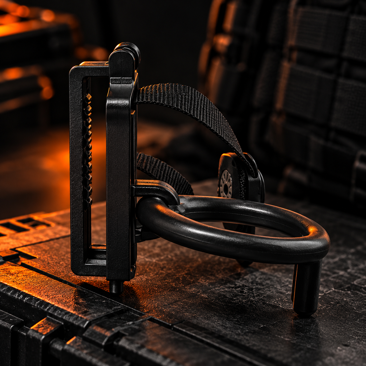 Kit Tonfa Militar + Porta Tonfa Móvel com Trava Bélica