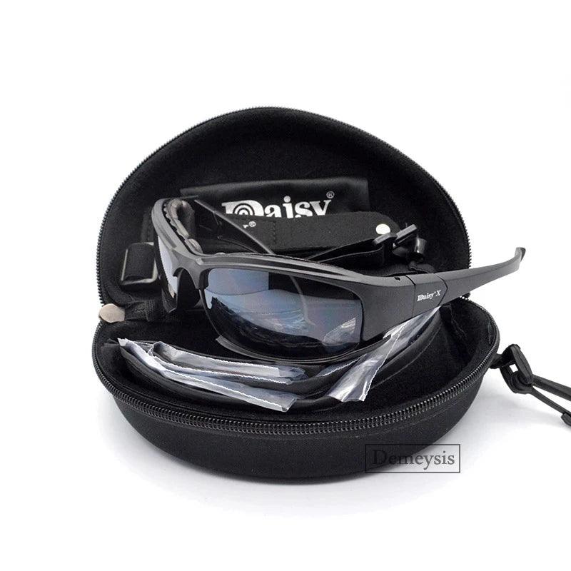 Óculos Táticos Polarizados com Lentes Intercambiáveis Deisy X ® - 3 Opções de Lentes Inclusas