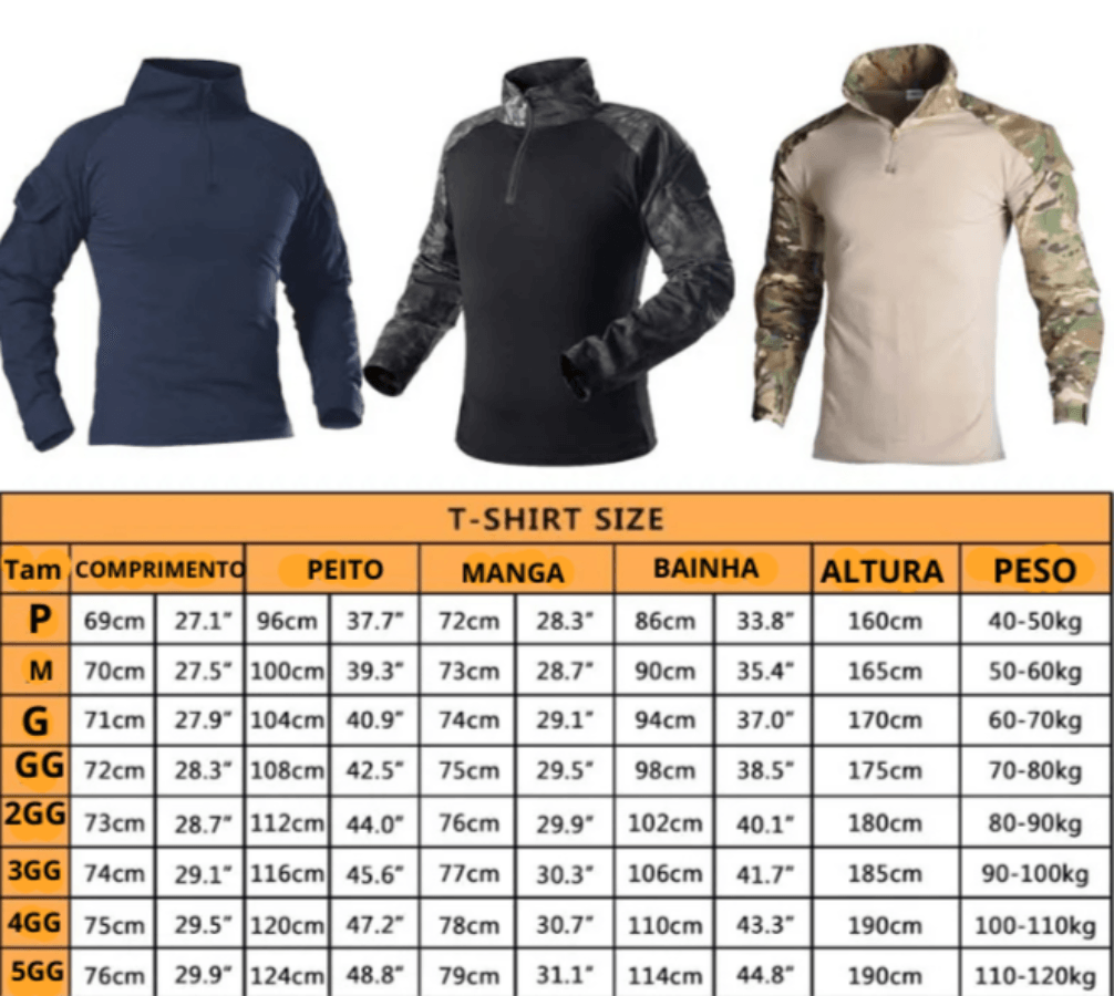 Camisa Tática Combat com Tecnologia Drytec™