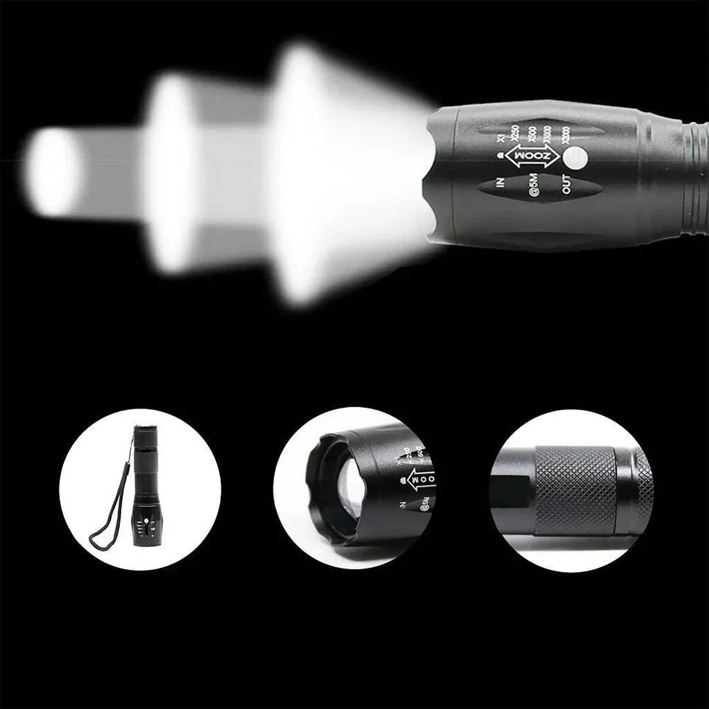 Lanterna X900 Militar Recarregável com bateria.