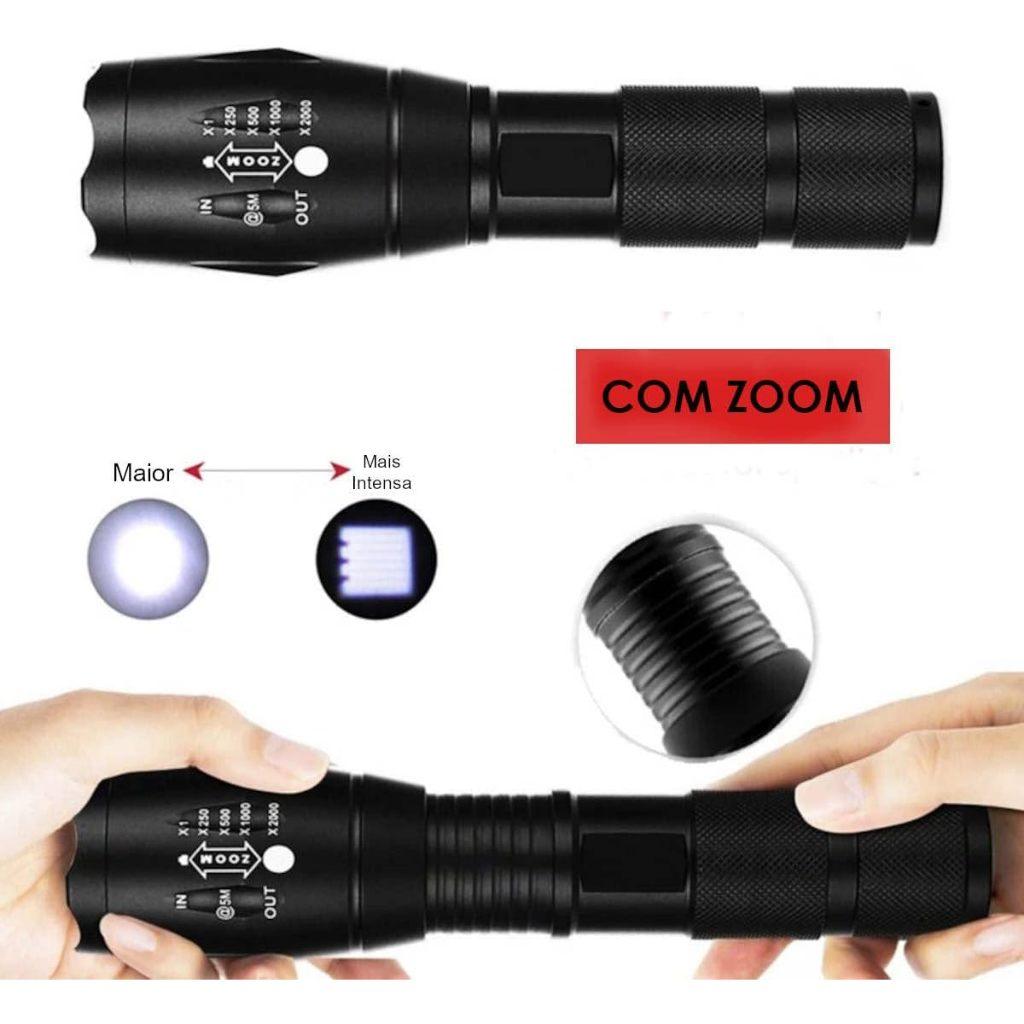 Lanterna X900 Militar Recarregável com bateria.