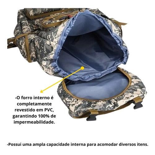 Mochila Trilha e Camping 80 Litros - Cáqui