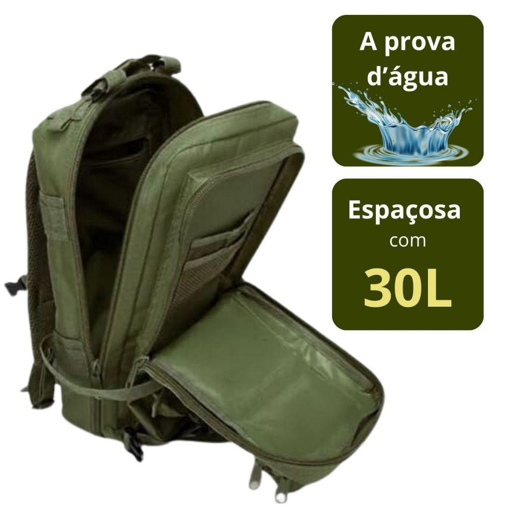 Mochila Tática 30 Litros Outdoor® - Verde Oliva