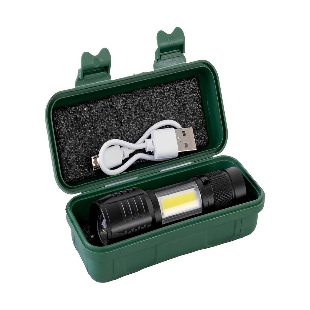 Mini Lanterna com função Lampião e carregamento USB