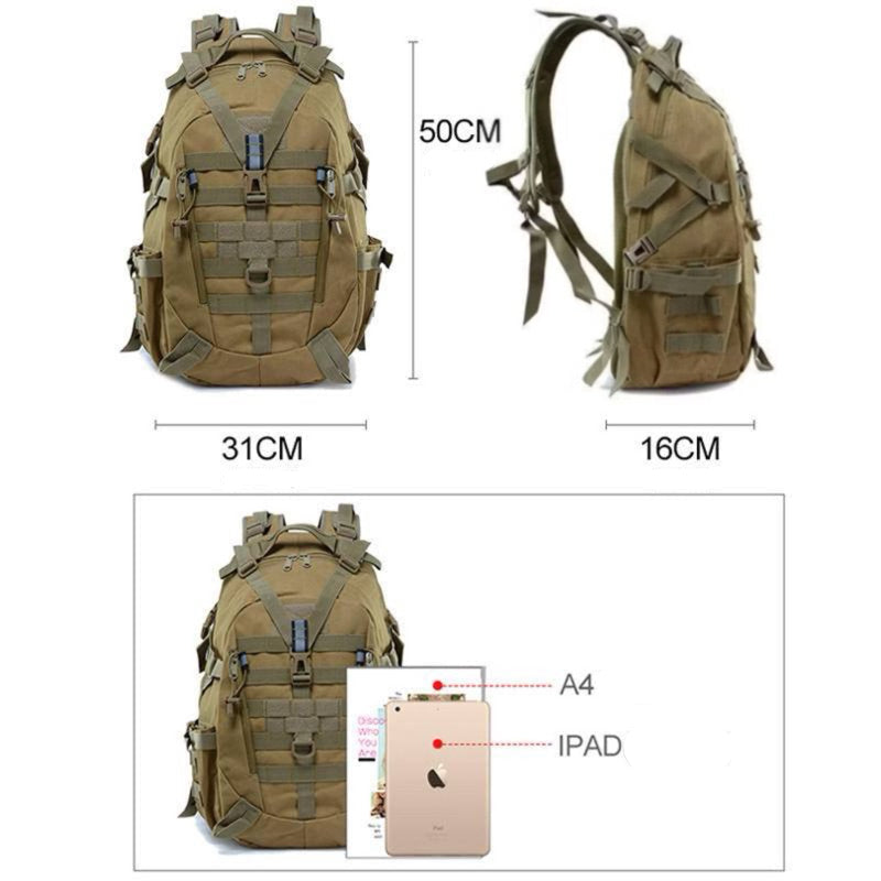 Mochila Tática Aspen 40 Litros - Cáqui