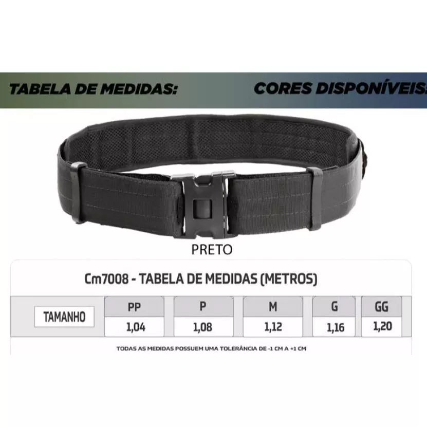 Cinto Tático SEAL com Proteção Lombar