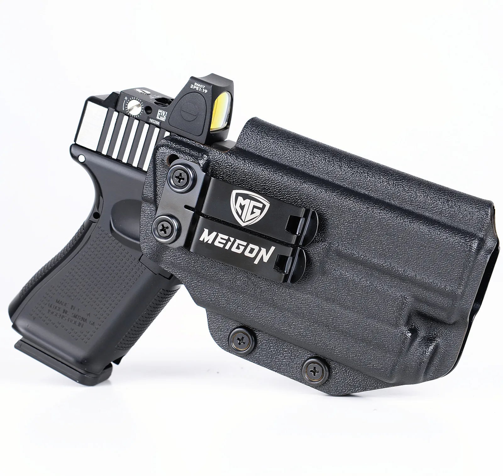 Coldres para Glock G17, G19, G19X (Gen 1-5), G44, G45, G22, G23, G31, G32 (Gen 1-4) com Olight