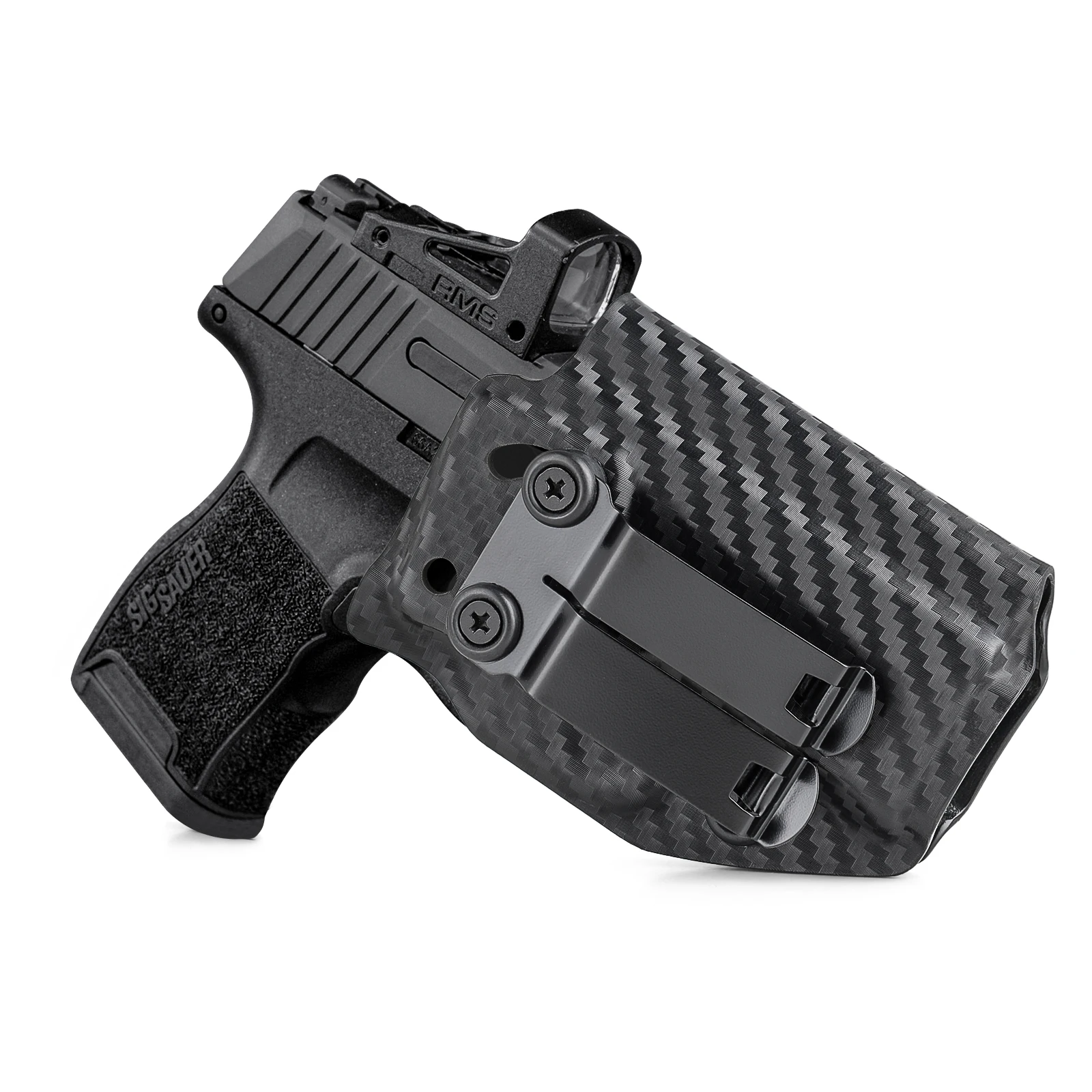 Coldre Velado d eKydex ou Fibra de Carbono para Sig Sauer P365SAS / P365X - Com Red Dot