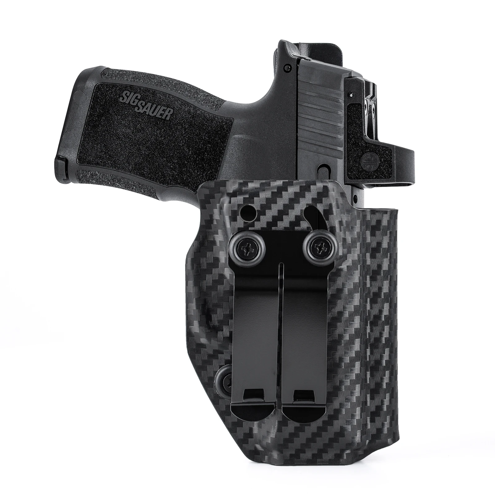Coldre Velado d eKydex ou Fibra de Carbono para Sig Sauer P365SAS / P365X - Com Red Dot