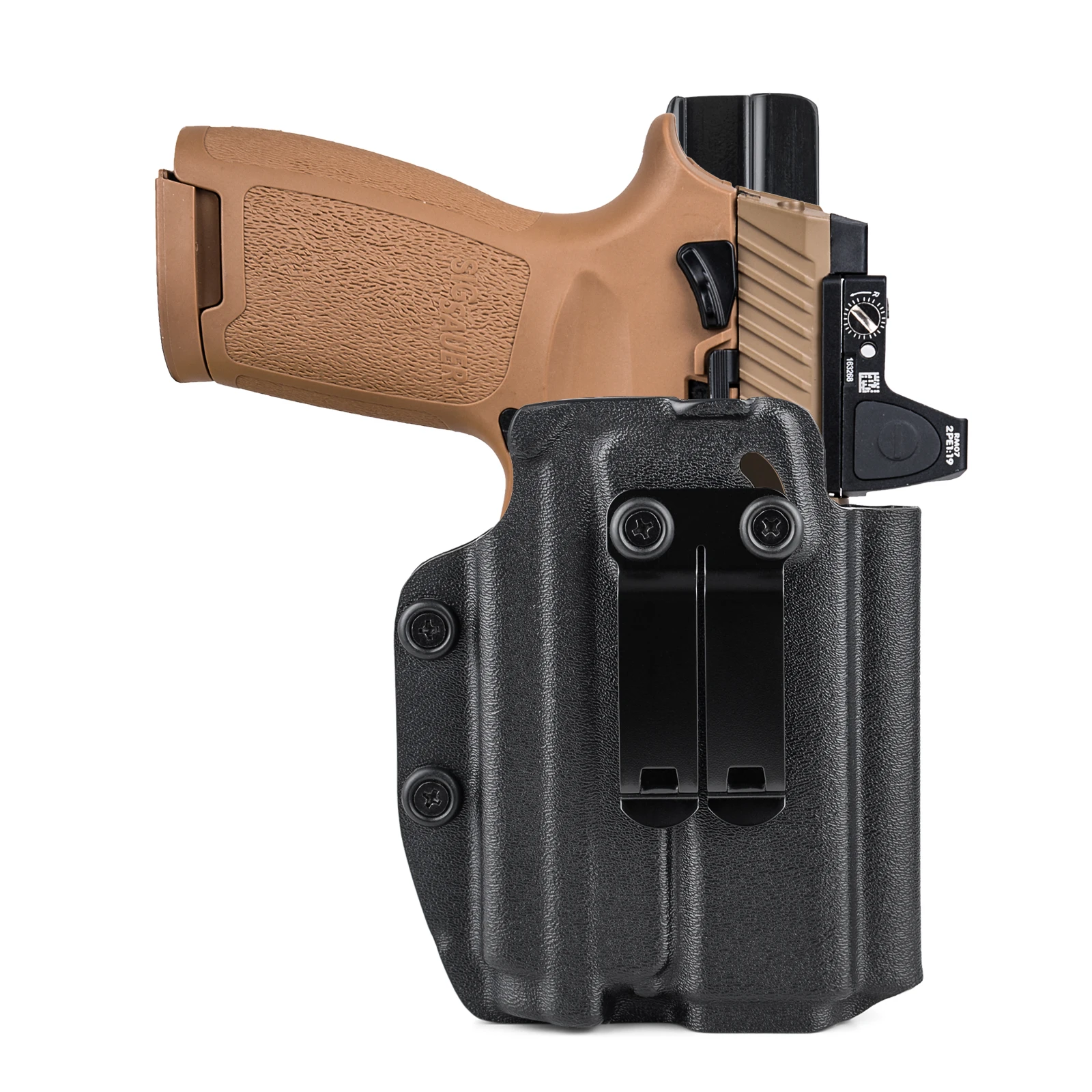 Coldre Velado de Kydex ou Fibra de Carbono para Sig Sauer - P320 M18/ P320 X Carry/ P320 Compact - Compatiével com Lanterna e Red Dot