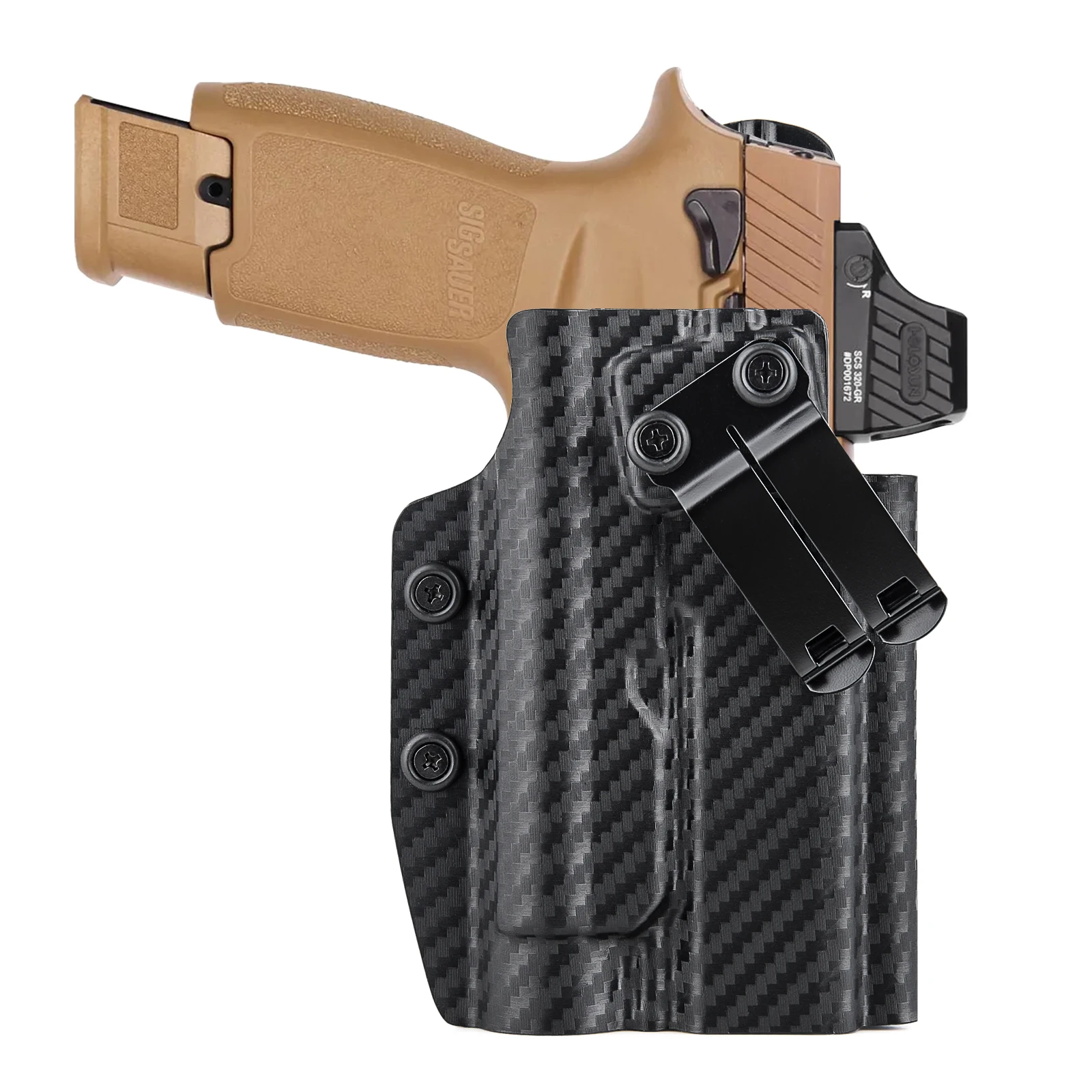 Coldre Velado de Alta Performance para Sig Sauer - Linha P320 - Compatível com Lanterna
