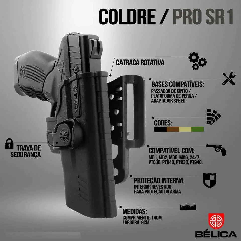 Coldre Externo Ostensivo Taurus – Revestimento Interno Premium