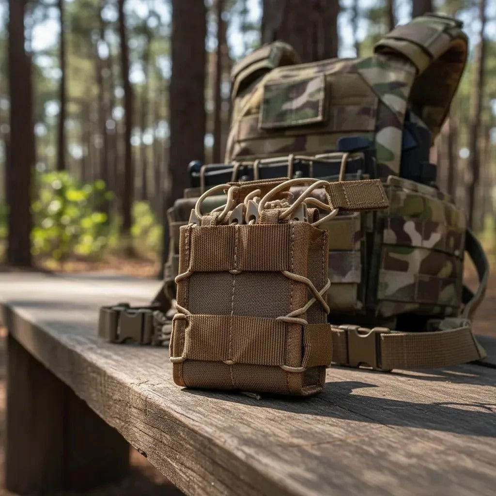 Porta Carregador Duplo Universal Sistema MOLLE em Cordura 1000D