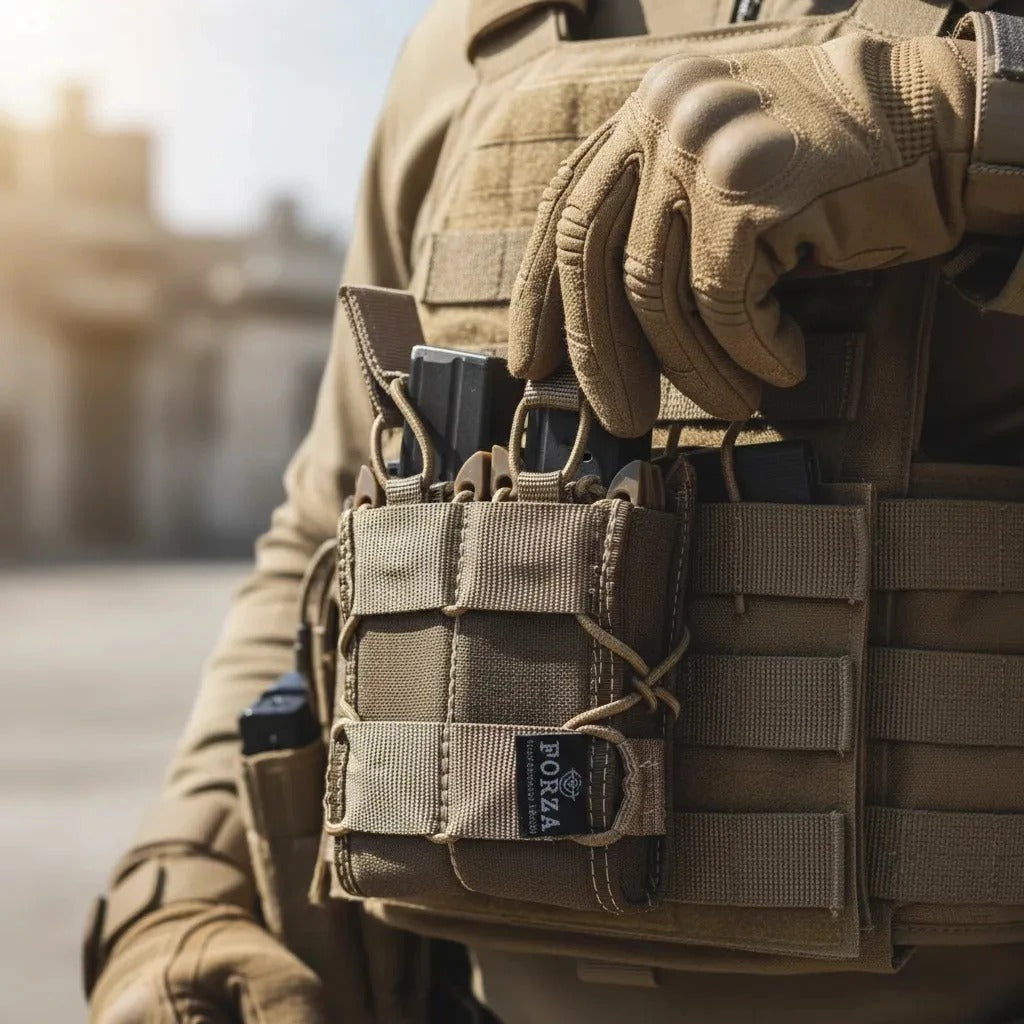 Porta Carregador Duplo Universal Sistema MOLLE em Cordura 1000D