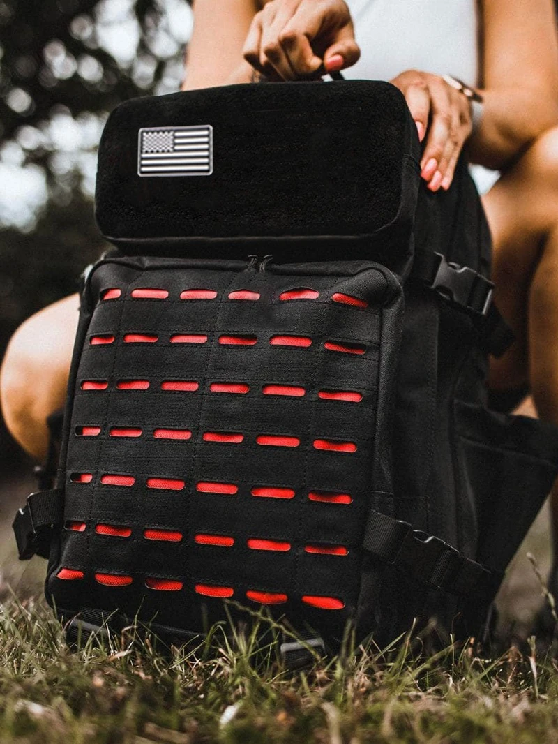 Mochila Nomad® 45 Litros - Preto e Vermelho