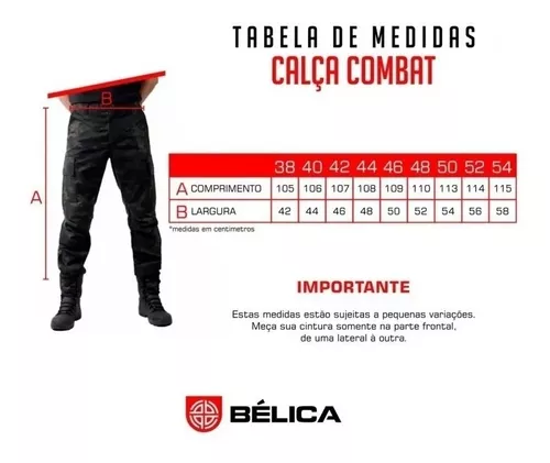 Farda Completa - Calça + Combat Shirt Preta Bélica®