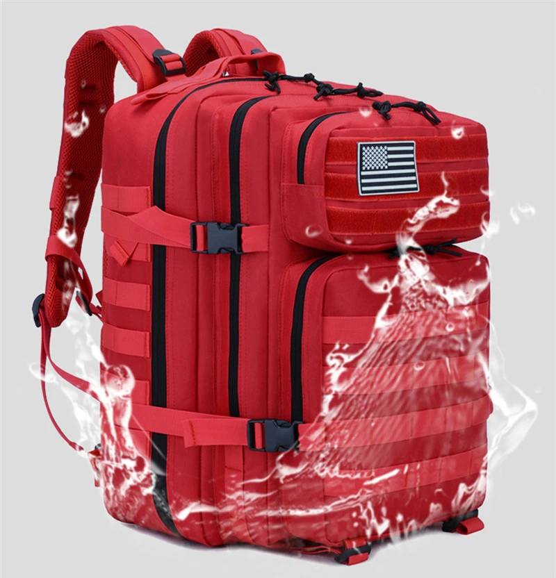 Mochila Tática 50 Litros Outdoor® - Vermelha