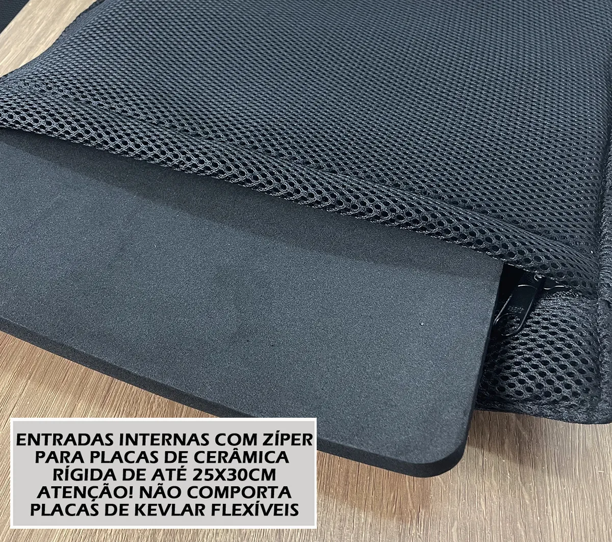 Capa de Colete Plate Carrier Modular J.A. - Preto